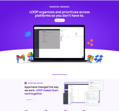 Screenshot of LoopHQ web app